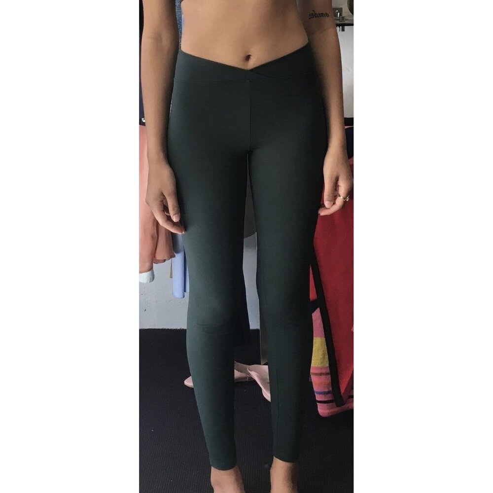 NWOT LIVE THE PROCESS DARK GREEN VENUS V LEGGINGS, SIZE: XS